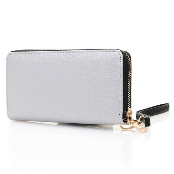 Metal Detail Metalic Leather Medium Size Wallet - Picture 3 of 4